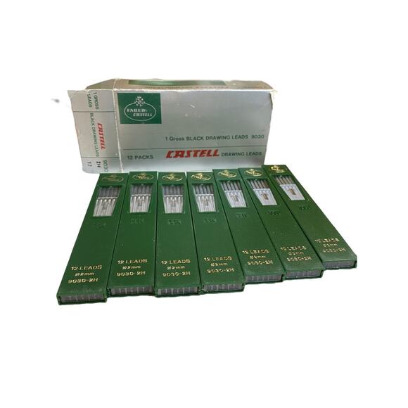 Faber-Castell 84 Drawing Leads (7 Packs of 12) 9030-2H Refills .2mm - Picture 1 of 6